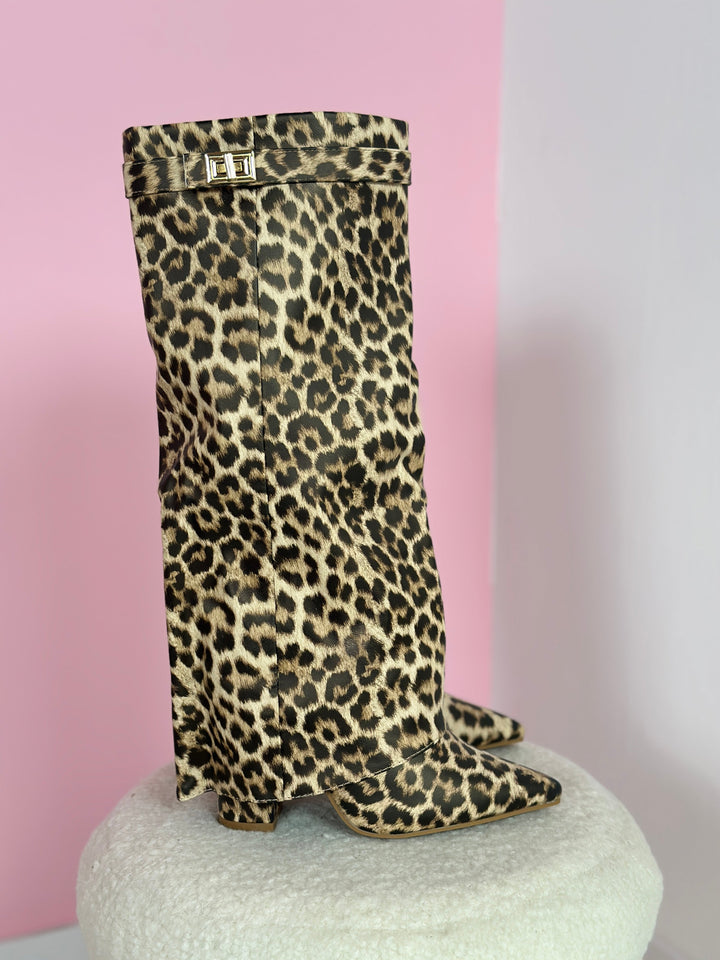 FELINA™ - Stivali in pelle leopardata