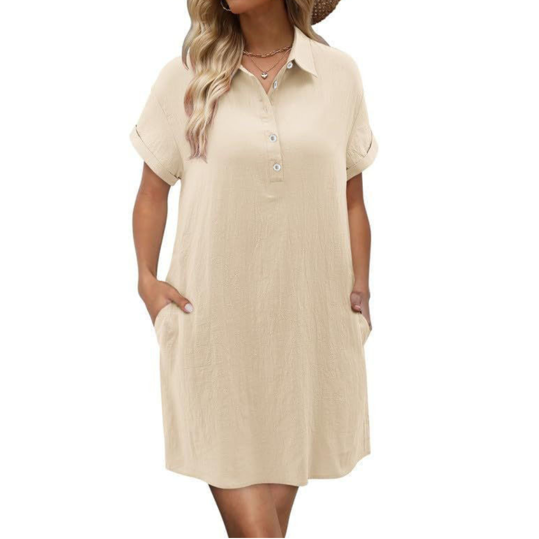 WAVERLY™ – Vestito a camicia casual con bottoni