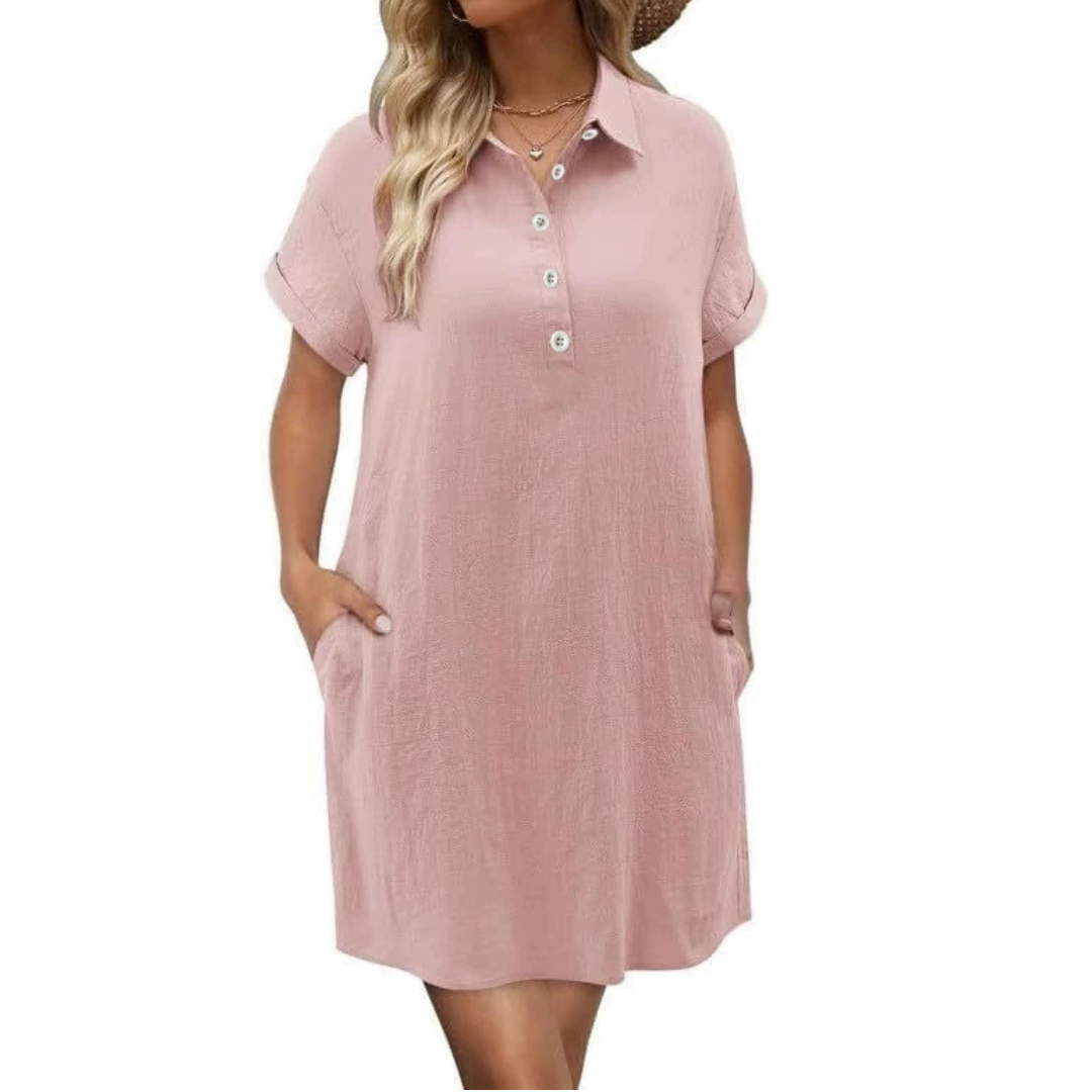 WAVERLY™ – Vestito a camicia casual con bottoni