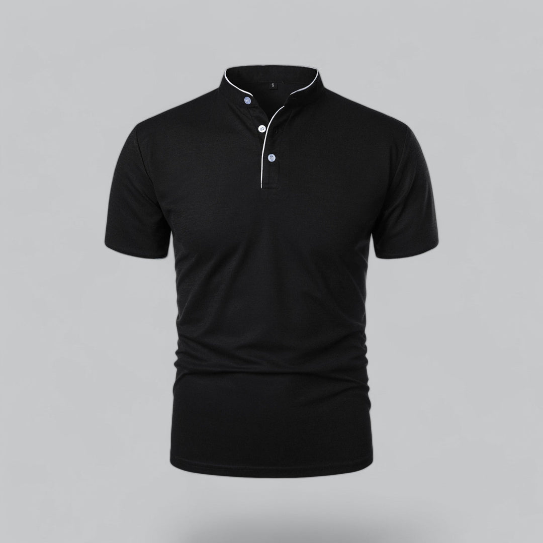 Colin | Collarless Polo Shirt