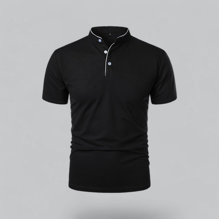 Colin | Collarless Polo Shirt