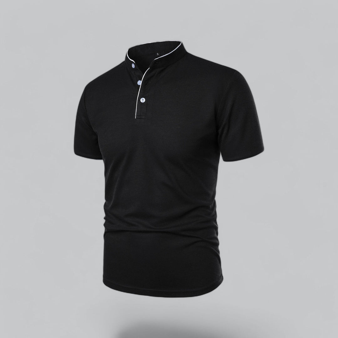 Colin | Collarless Polo Shirt