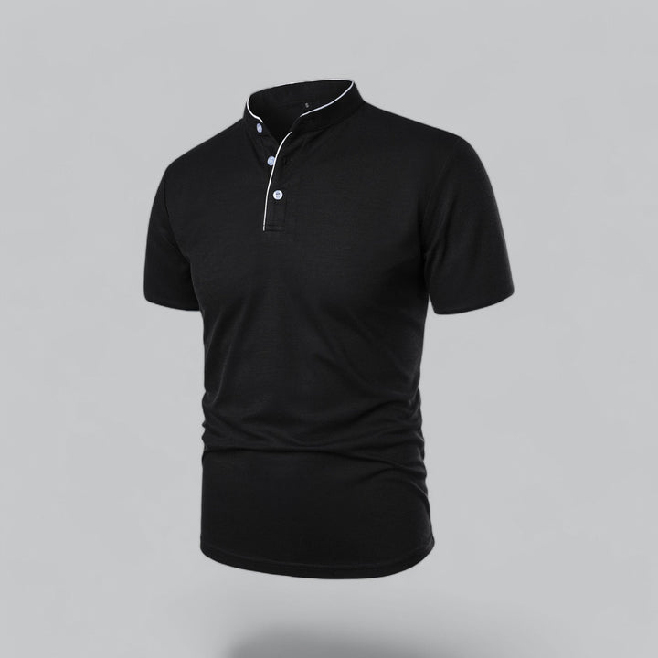 Colin | Collarless Polo Shirt