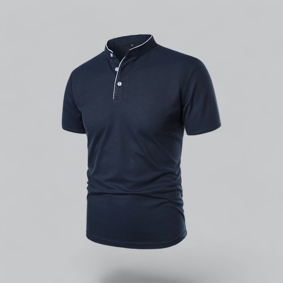 Colin | Collarless Polo Shirt