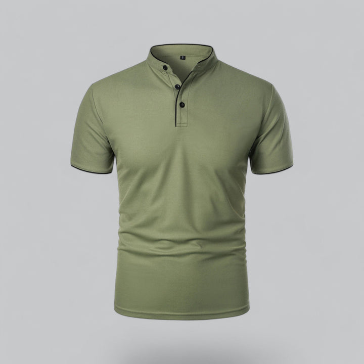Colin | Collarless Polo Shirt