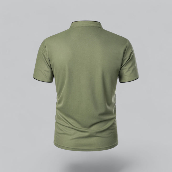 Colin | Collarless Polo Shirt