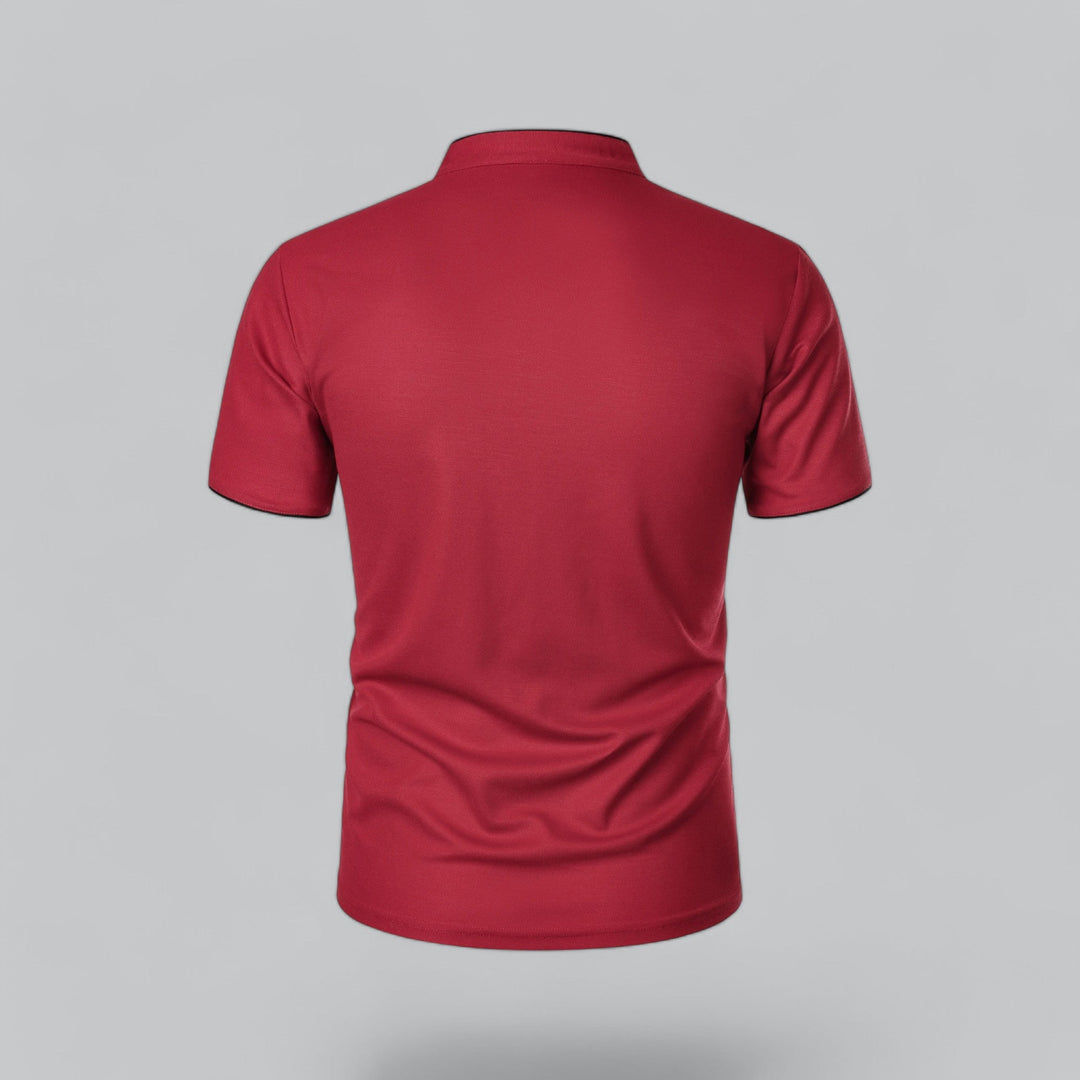 Colin | Collarless Polo Shirt