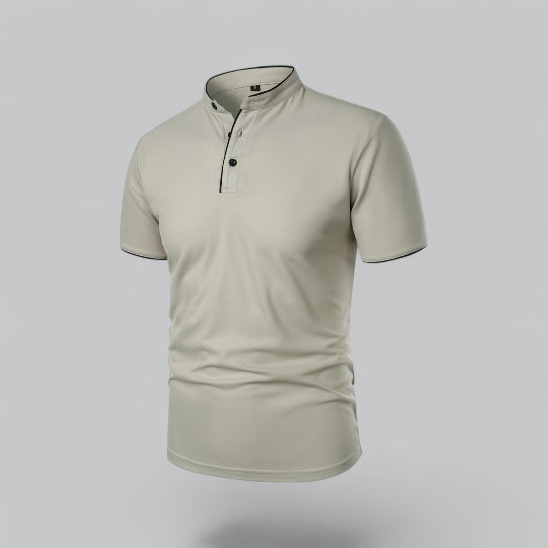 Colin | Collarless Polo Shirt