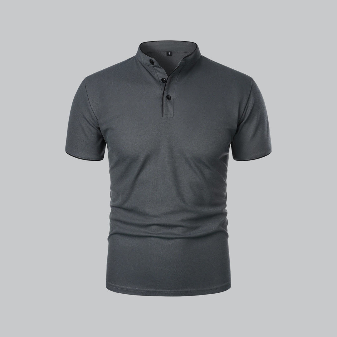 Colin | Collarless Polo Shirt