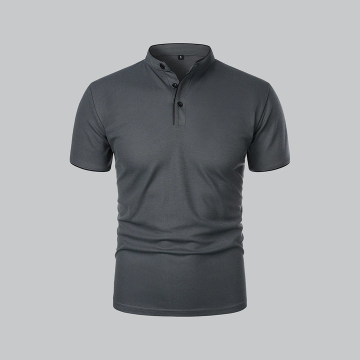 Colin | Collarless Polo Shirt