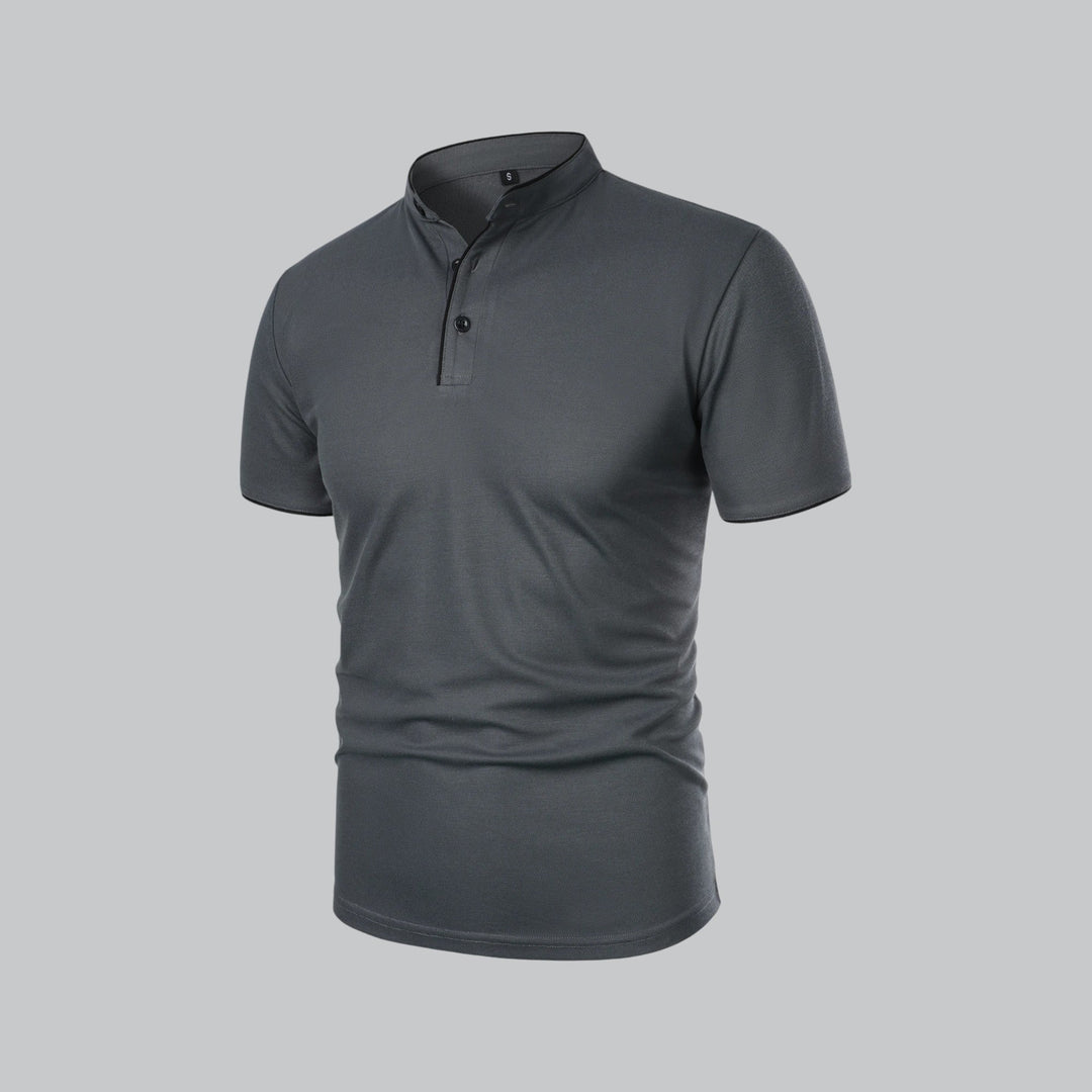 Colin | Collarless Polo Shirt