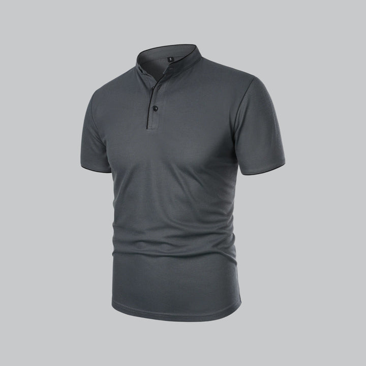 Colin | Collarless Polo Shirt