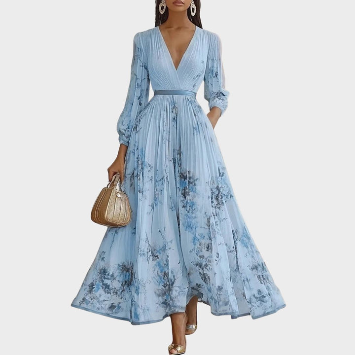 Judith | Elegant Pleated Maxi Dress