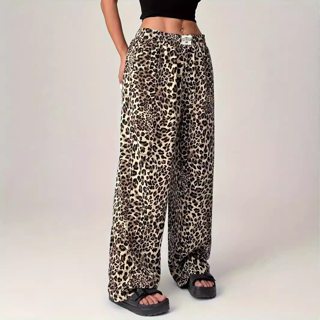 LIEZEL™ – Comodi pantaloni a gamba dritta con stampa leopardata