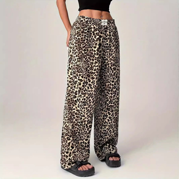 LIEZEL™ – Comodi pantaloni a gamba dritta con stampa leopardata