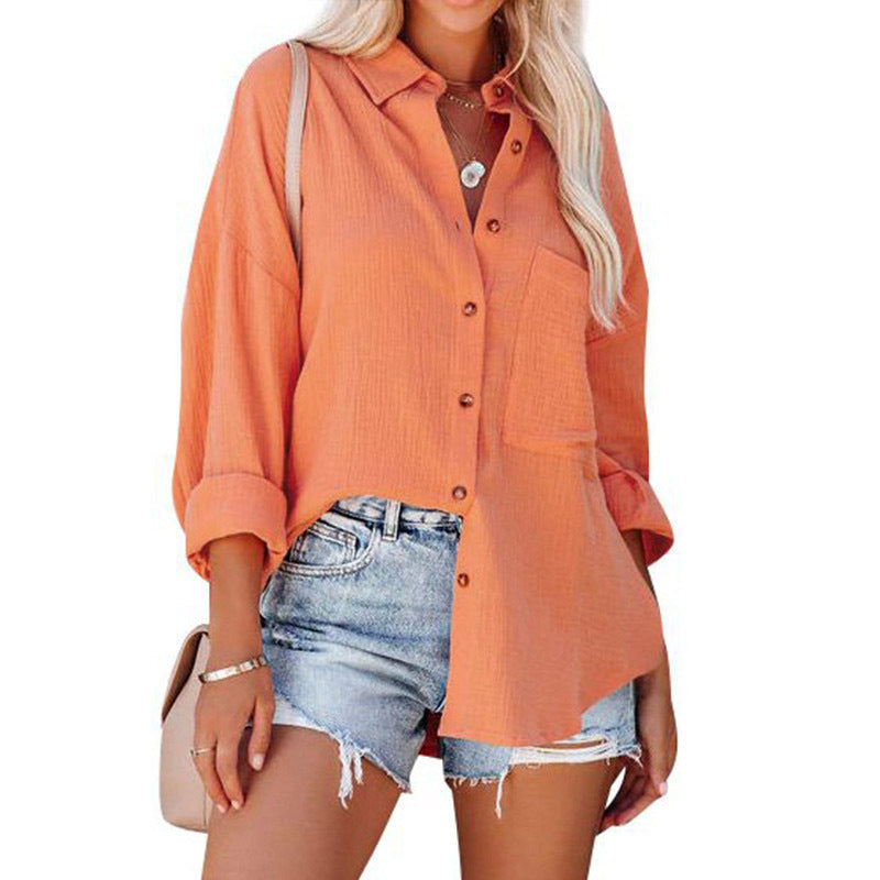 MADELYN | Blusa casual a maniche lunghe con bottoni