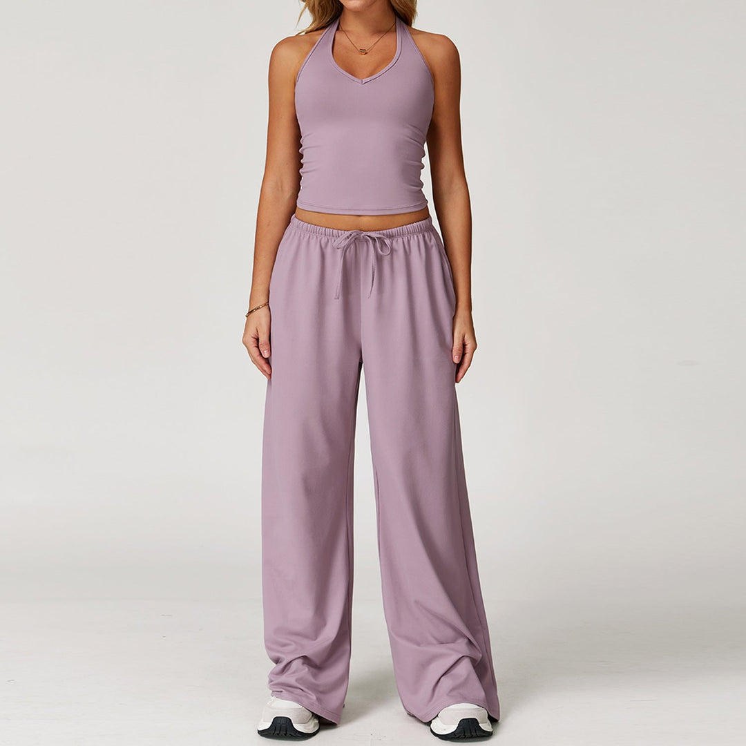 DINGDING™ - Set composto da canotta corta e pantaloni a gamba larga