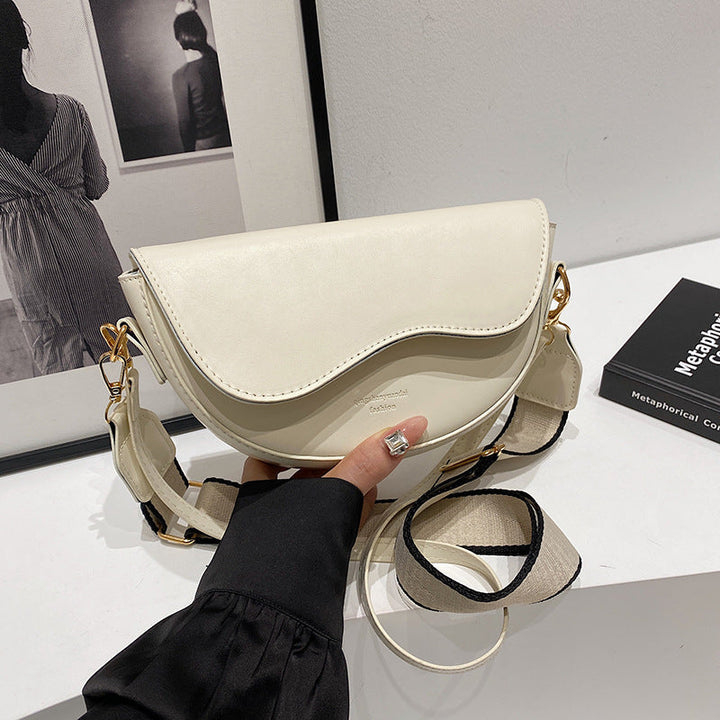 GABI™ - Borsa a tracolla piccola e semplice, versatile, con patta, da portare a tracolla o a spalla