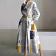 SOFER™ - Elegant Front Wrap Collared Maxi Dress
