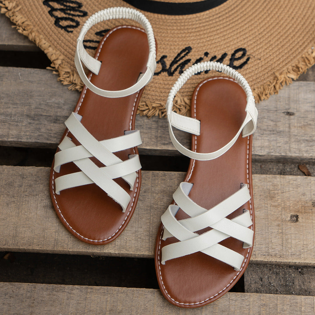 LOWITA™ – Sandali Bassi Incrociati Antiscivolo Casual