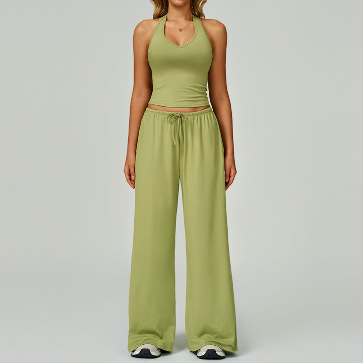 DINGDING™ - Set composto da canotta corta e pantaloni a gamba larga