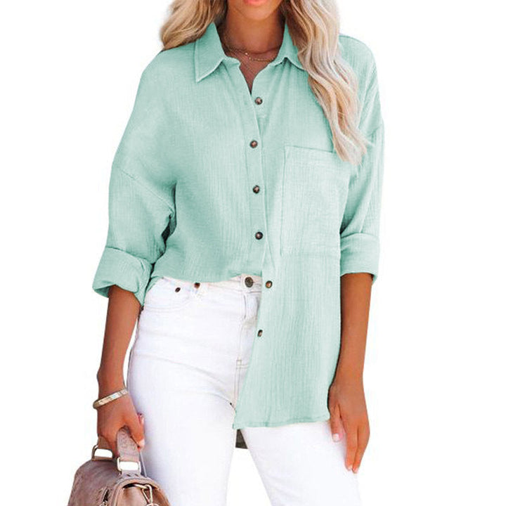 MADELYN | Blusa casual a maniche lunghe con bottoni