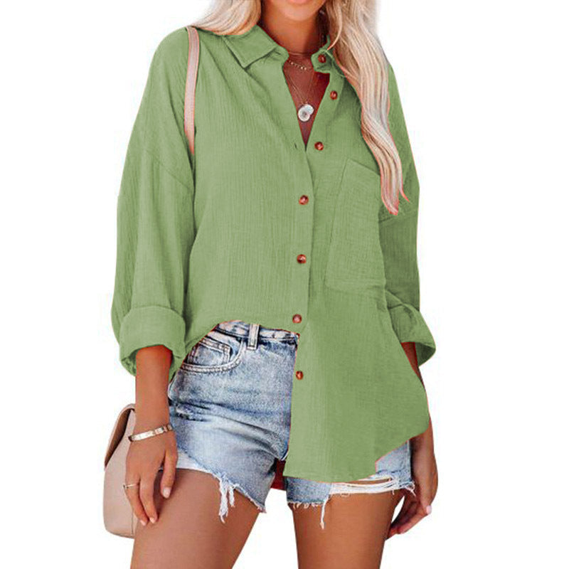 MADELYN | Blusa casual a maniche lunghe con bottoni