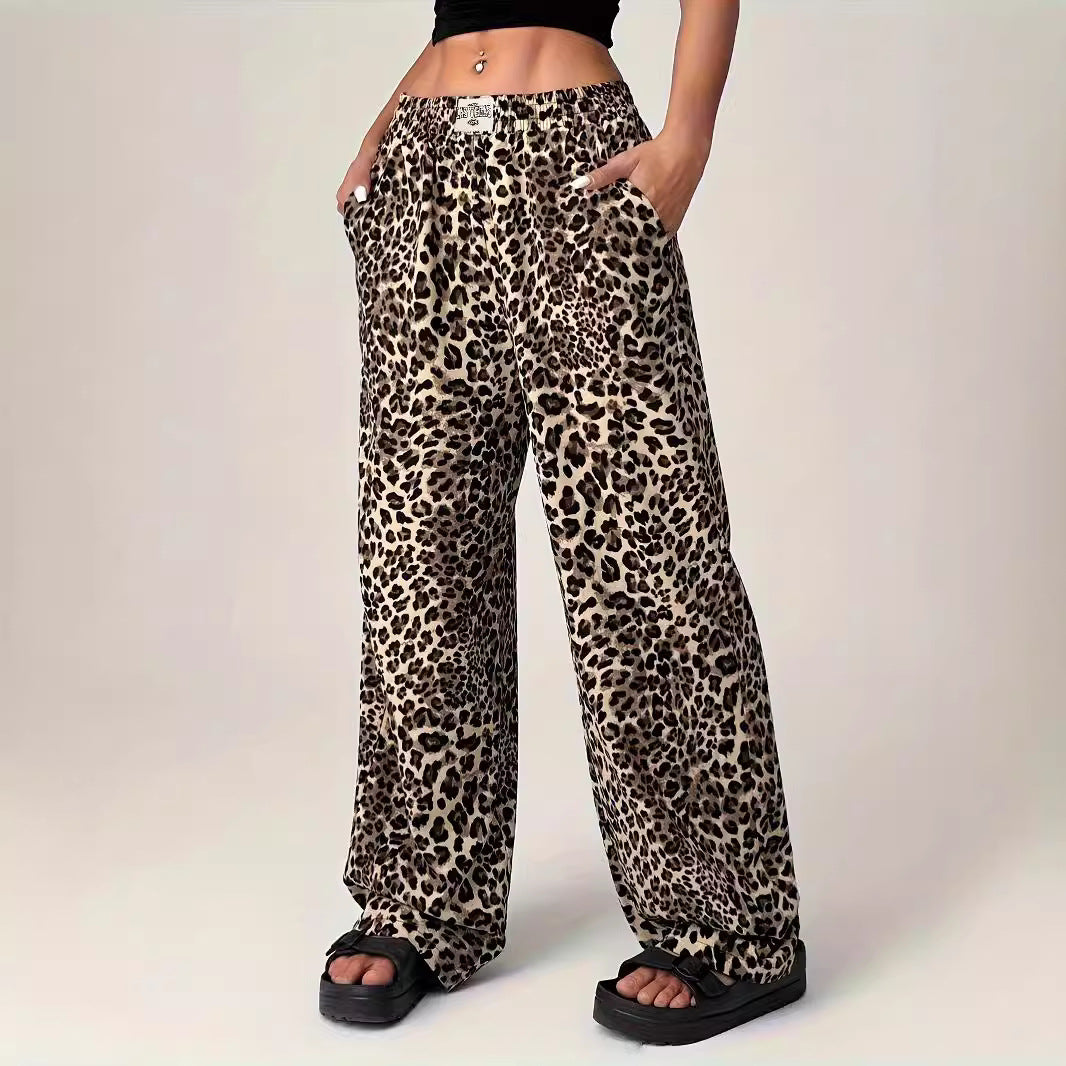 LIEZEL™ – Comodi pantaloni a gamba dritta con stampa leopardata