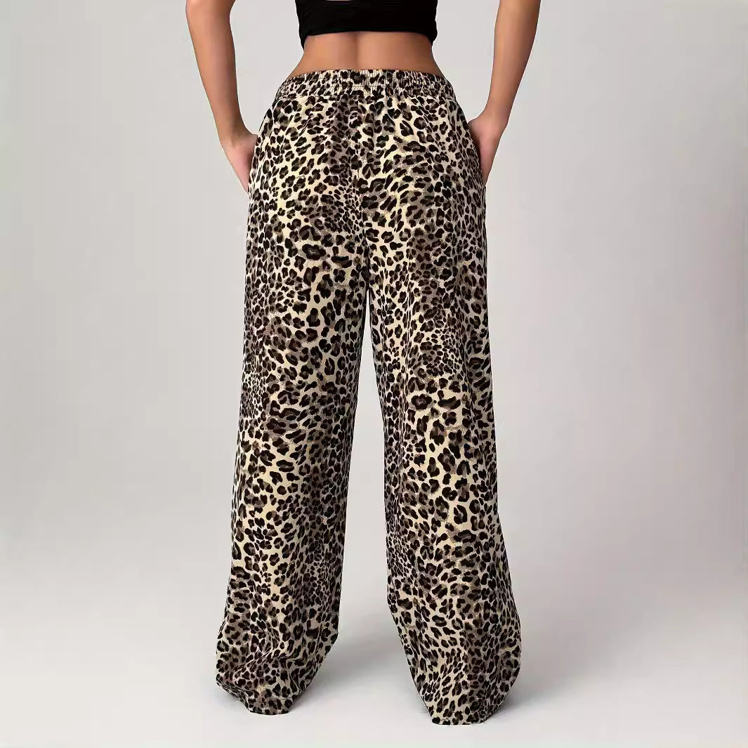 LIEZEL™ – Comodi pantaloni a gamba dritta con stampa leopardata