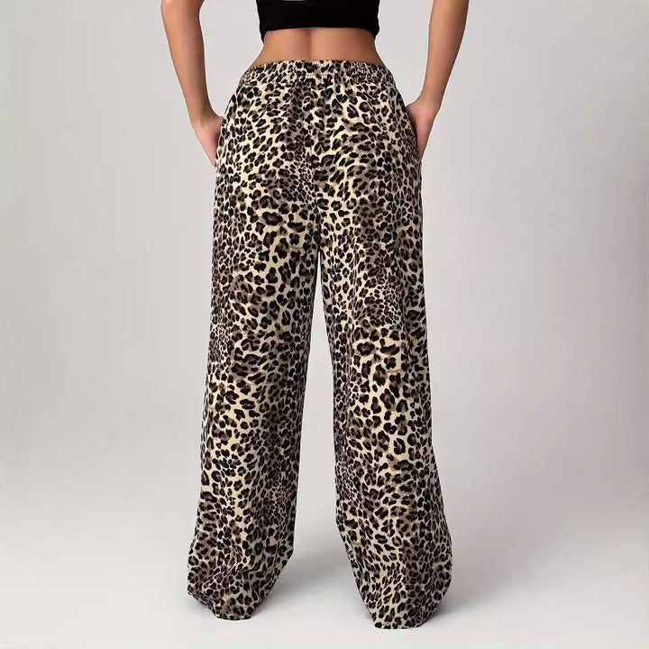 LIEZEL™ – Comodi pantaloni a gamba dritta con stampa leopardata