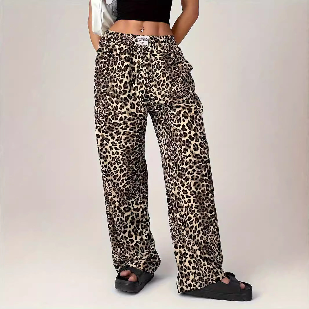 LIEZEL™ – Comodi pantaloni a gamba dritta con stampa leopardata