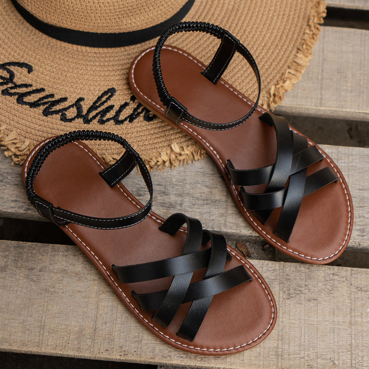 LOWITA™ – Sandali Bassi Incrociati Antiscivolo Casual
