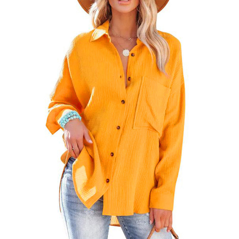 MADELYN | Blusa casual a maniche lunghe con bottoni