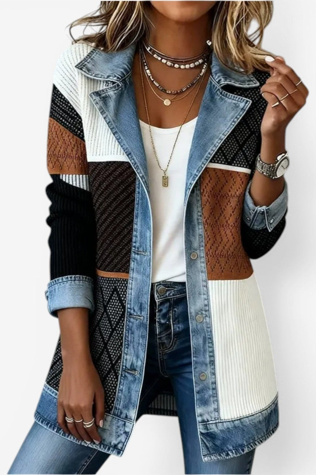 Christine | Cardigan con bordo a contrasto