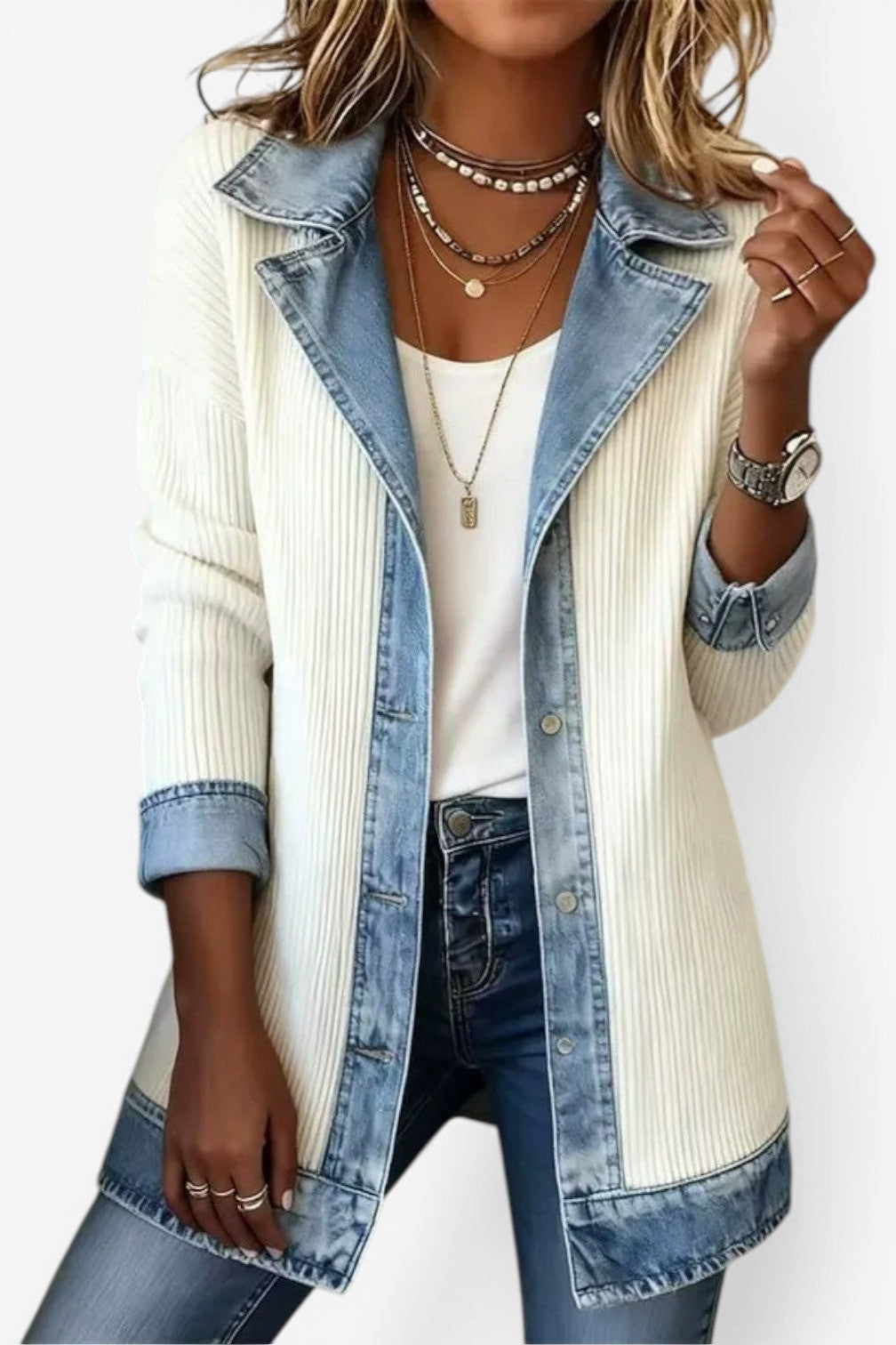 Christine | Cardigan con bordo a contrasto