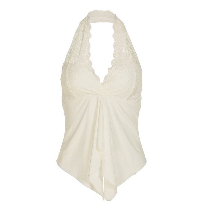 ELSATI™ – Top canotta casual con scollo all'americana