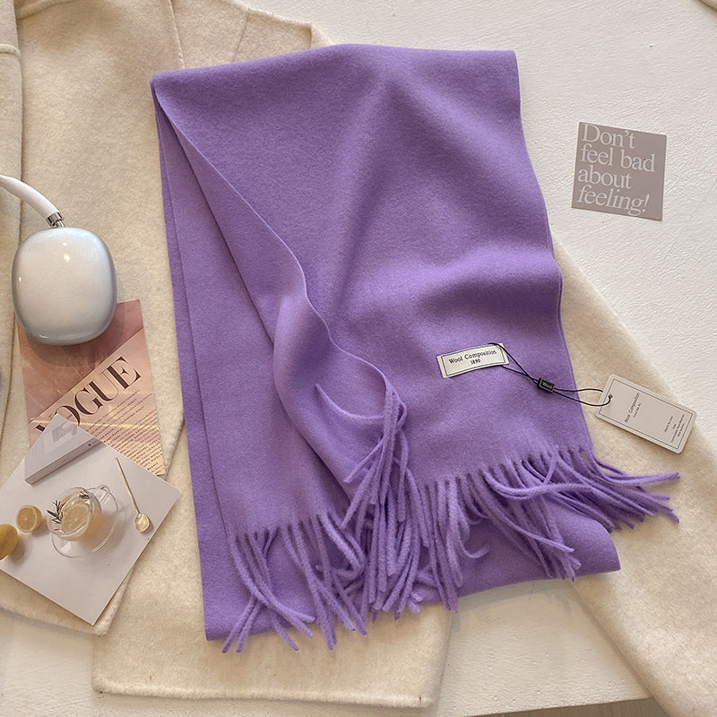 KHIONNE™ - Sciarpe a foulard morbide e comode con nappe a tinta unita