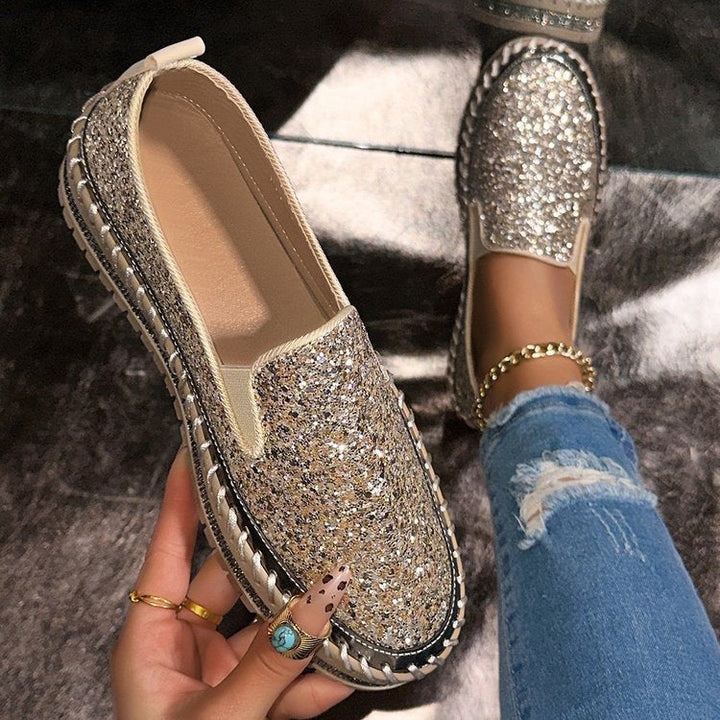 RUBEA™ - Mocassini Glitter da Donna alla Moda per l'Uso Quotidiano