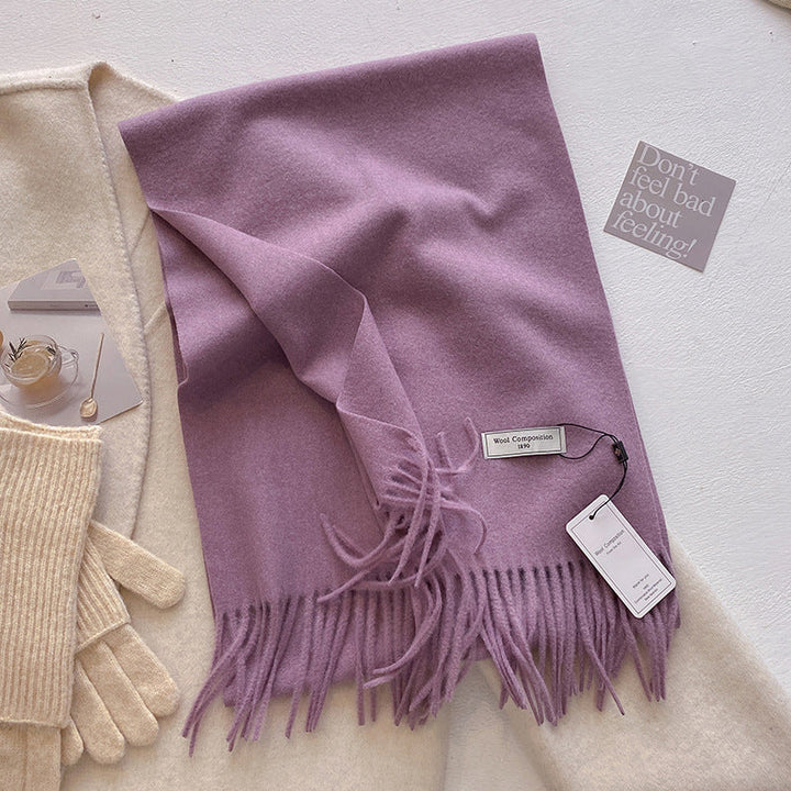 KHIONNE™ - Sciarpe a foulard morbide e comode con nappe a tinta unita
