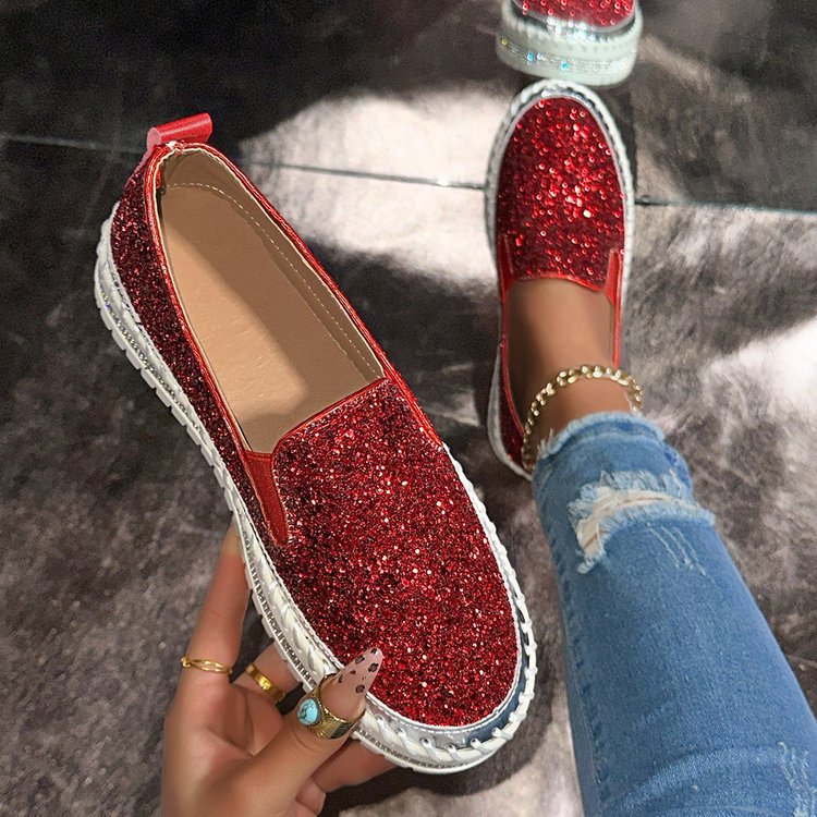 RUBEA™ - Mocassini Glitter da Donna alla Moda per l'Uso Quotidiano