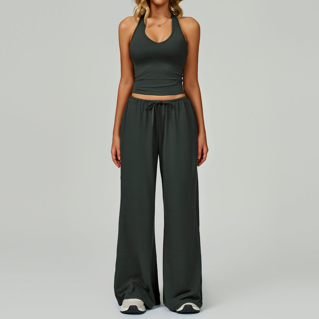 DINGDING™ - Set composto da canotta corta e pantaloni a gamba larga