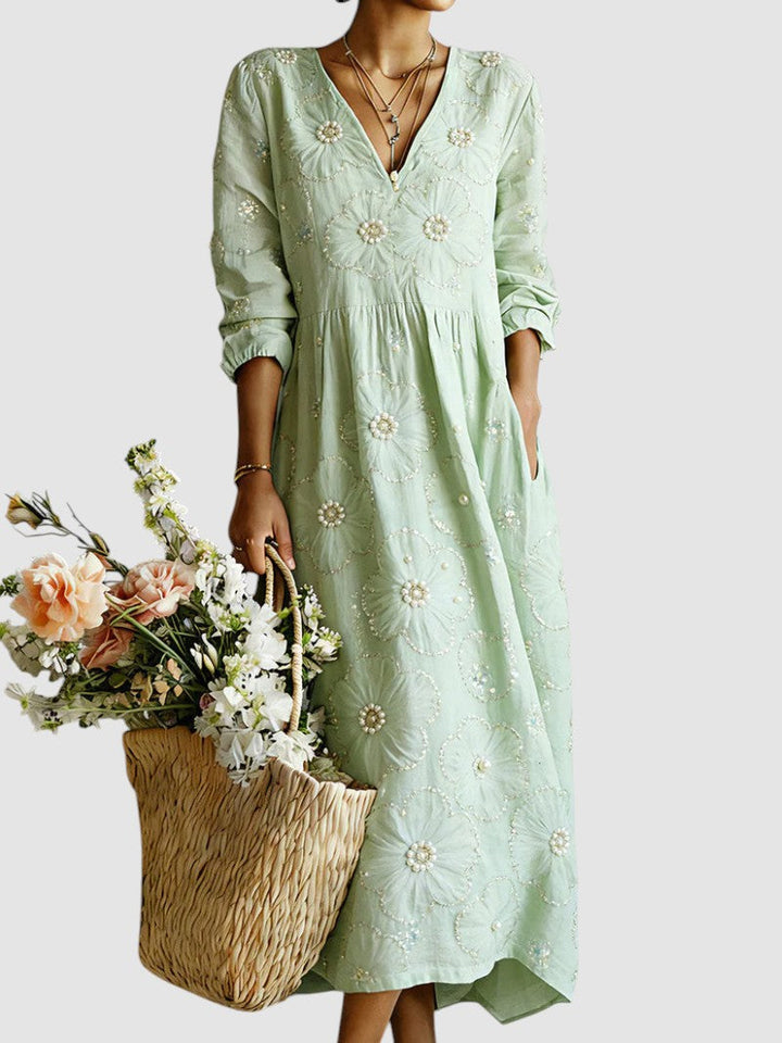 Lena | Floral Print Midi Dress