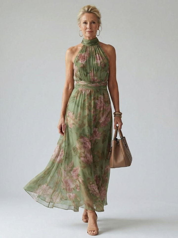 Abito midi Mirelle™ con scollo all'americana e arricciature