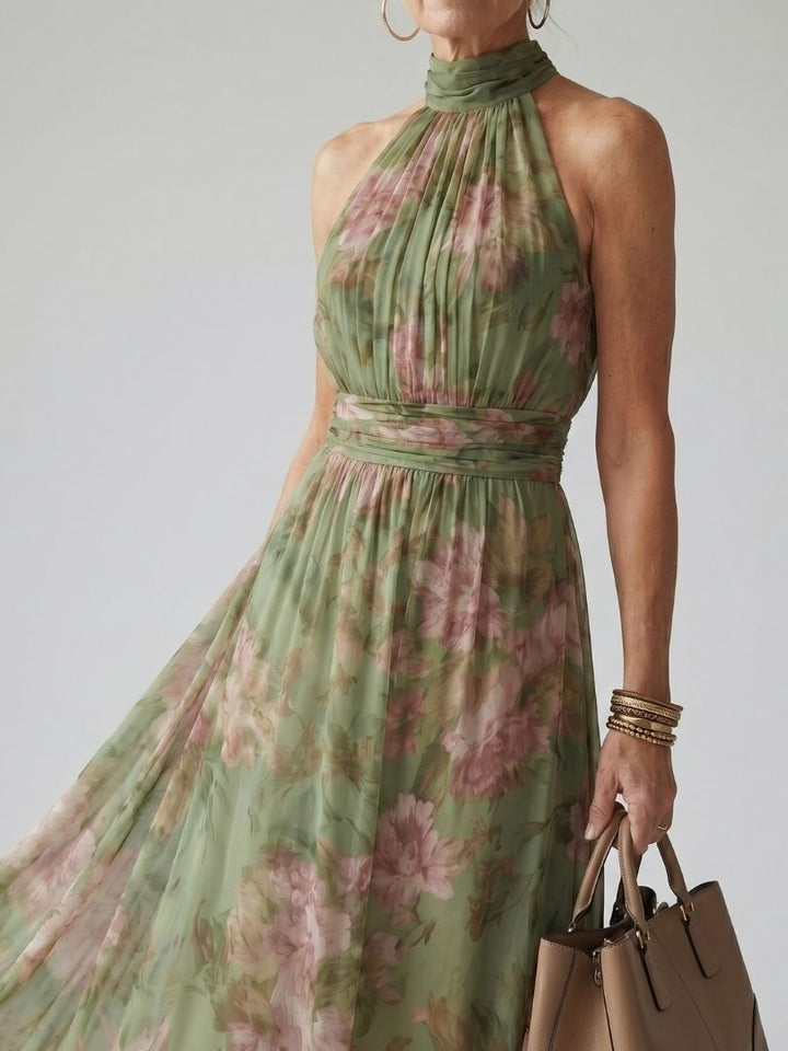 Abito midi Mirelle™ con scollo all'americana e arricciature