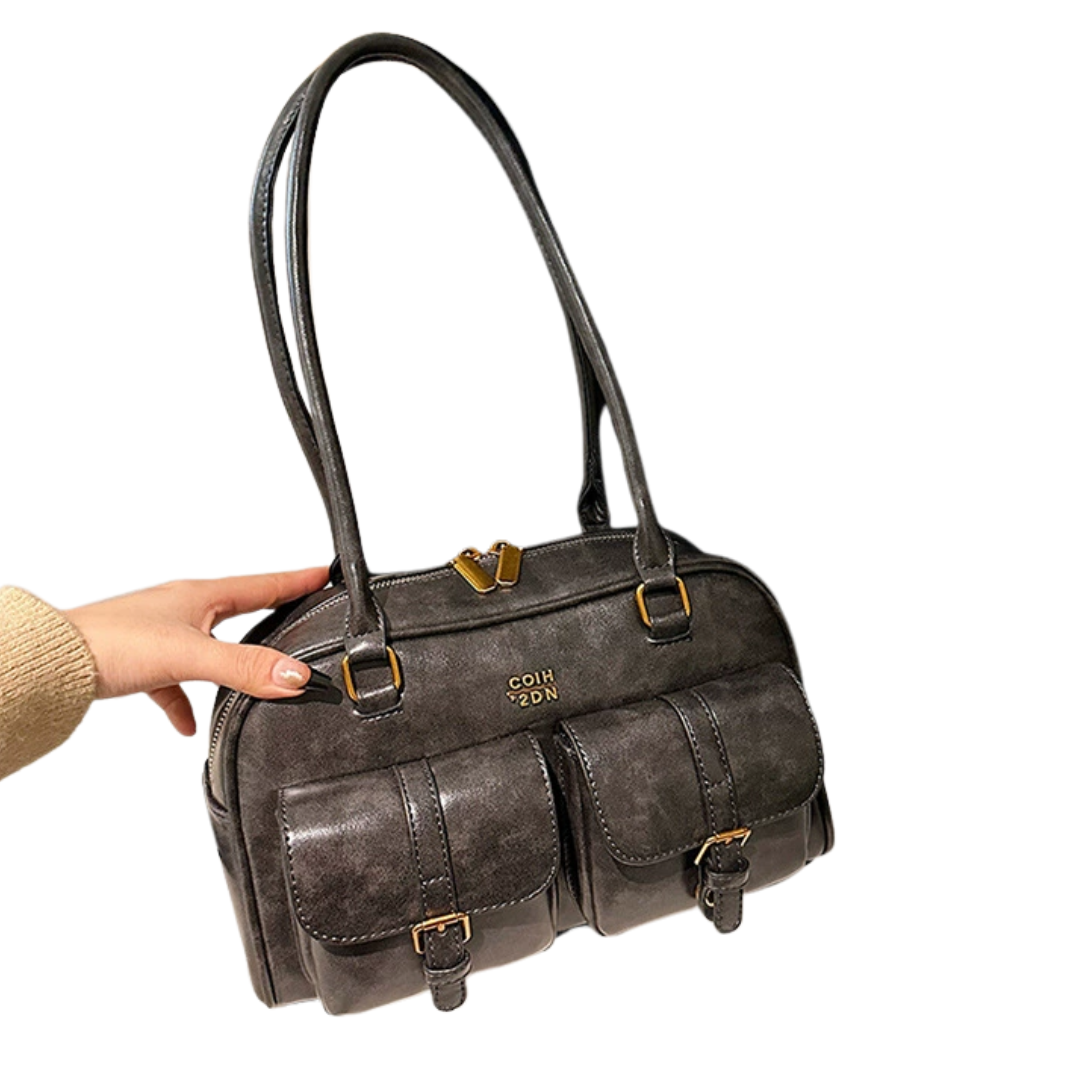 VESPER™ – Vintage Structured PU Leather Satchel