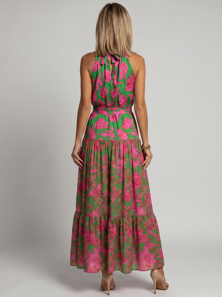 Abito midi drappeggiato con scollo all'americana Rowen™
