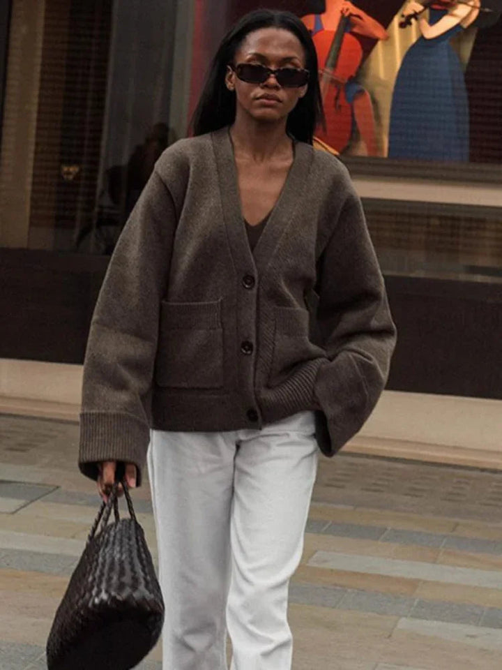 JULIETTE™ - Cardigan a maglia con scollo a V
