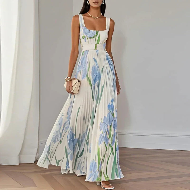 Oriah | Maxi abito floreale svasato