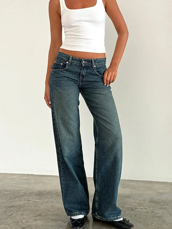 SYLVAINE™ – Jeans Larghi Casual Vintage