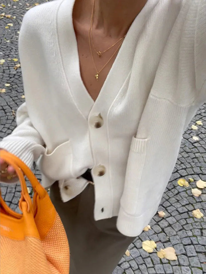 JULIETTE™ - Cardigan a maglia con scollo a V